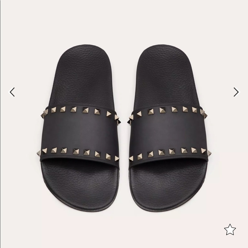 Valentino Rockstud Rubber Slide sandals size 40